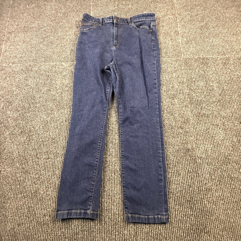 Brooks Brothers Womens Dark Wash Straight Leg Blue Jeans Size 10